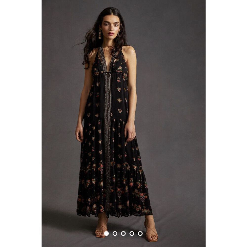 New Anthropologie V-Neck Maxi Dress Size Xs